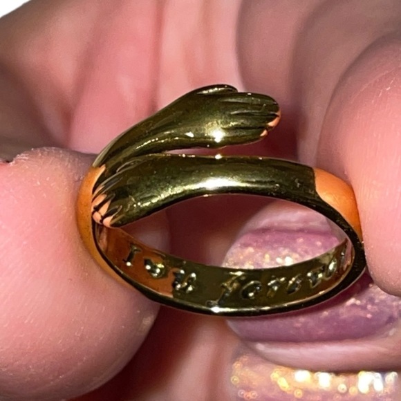 NEW “I ❤️ u forever” Adjustable Ring, gold - Picture 3 of 6